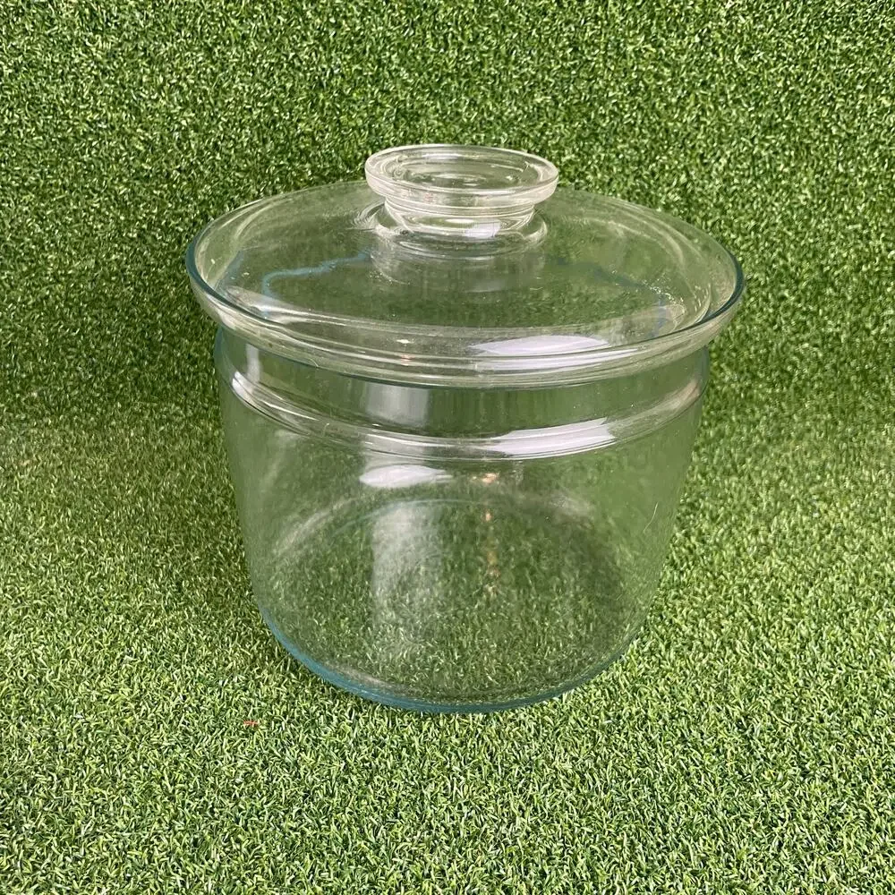 Vintage Pyrex Clear Glass Storage Jar with a Lid 1.5L